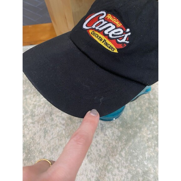 Raising Canes Hat Strapback One Love Black Baseball Cap Workwear - Picture 3 of 8